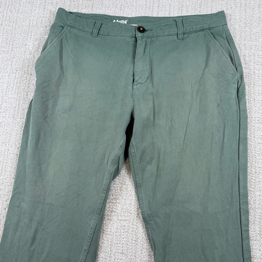 Mugsy Mens 34x30 Green Spruces Stretch Chino Pants K6PNGN